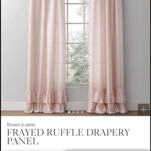Restoration Hardware Frayed Ruffle Drapery